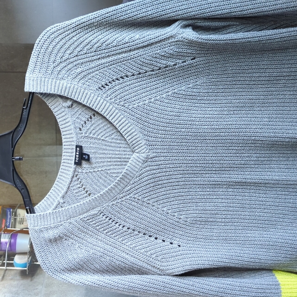 Torrid Neon Colorblocked Sweater - Picture 7 of 9